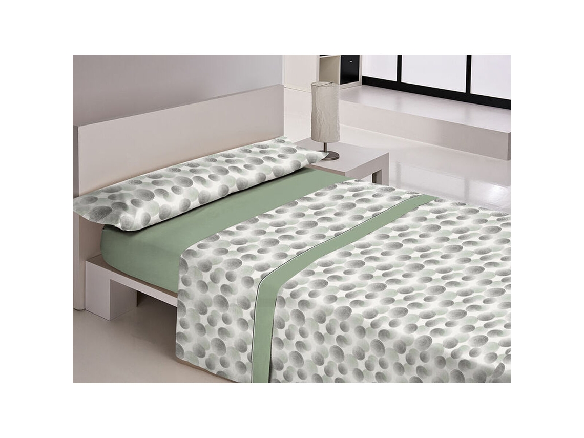Conjunto de Lençóis LIBELA PIRINE LUARCA (Verde - Solteiro - 90 x 195 + 25 cm)