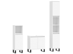 Bathroom Furniture Set, Bathroom Furniture Sets Vidaxl Branco Madeira Processada (n/a)