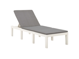 Sunlounger, Sunloungers Vidaxl Branco Plástico (n/a)