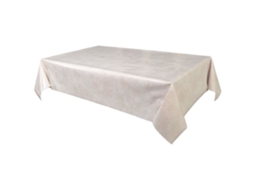 Toalha De Mesa Habitável Retangular Oleado Vitali Pvc Bege (200 Cm)
