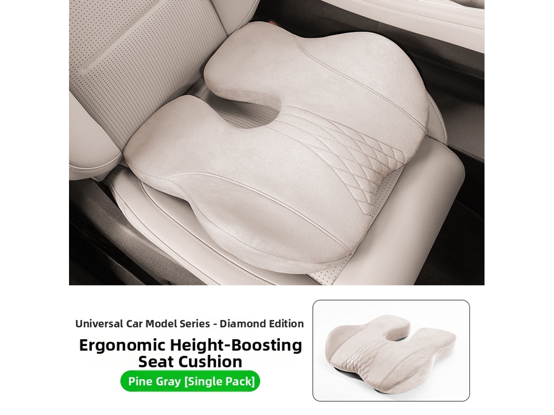 Almofada de Assento com Aumento de Altura de 5 Cm da General Motors HENTEN HOME Suporte Ergonômico Cinza Claro