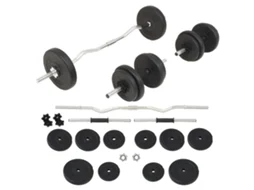 Conjunto de barras e halteres VIDAXL (Aço)