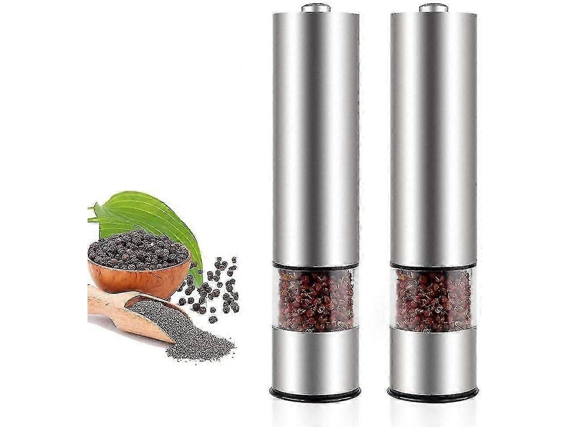 Conjunto de Moinho Elétrico Sal e Pimenta em Aço Inoxidável com Grau Cerâmica para Especiarias Frescas GOKOCO