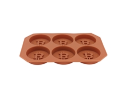 Forma de silicone para bolo Bitcoin, moeda virtual, cubos de gelo e chocolate.
