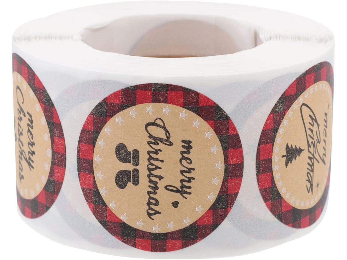 Adesivos De Natal, Papel Redondos 3,8 Cm (1,5 Polegadas) Para Fechar Envelopes, Decorativos E