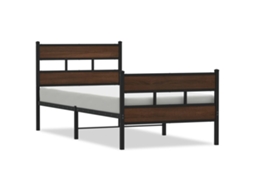 Bed Frame, Bed Frames Vidaxl Marrom Madeira Processada (80 X 200 Cm)