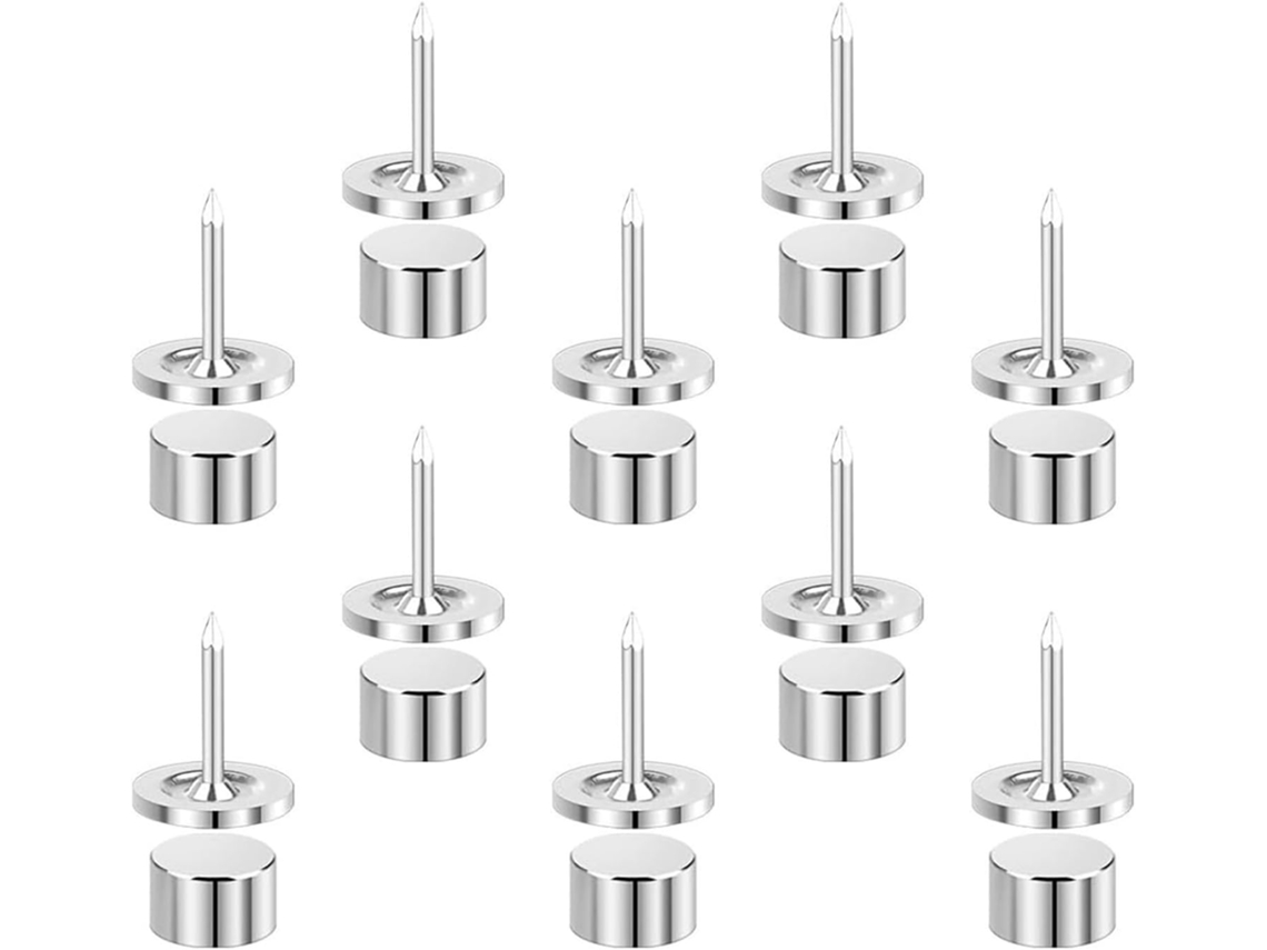 Tachinhas de aço inoxidável para decoração de parede, ideias para fotos e murais de avisos.