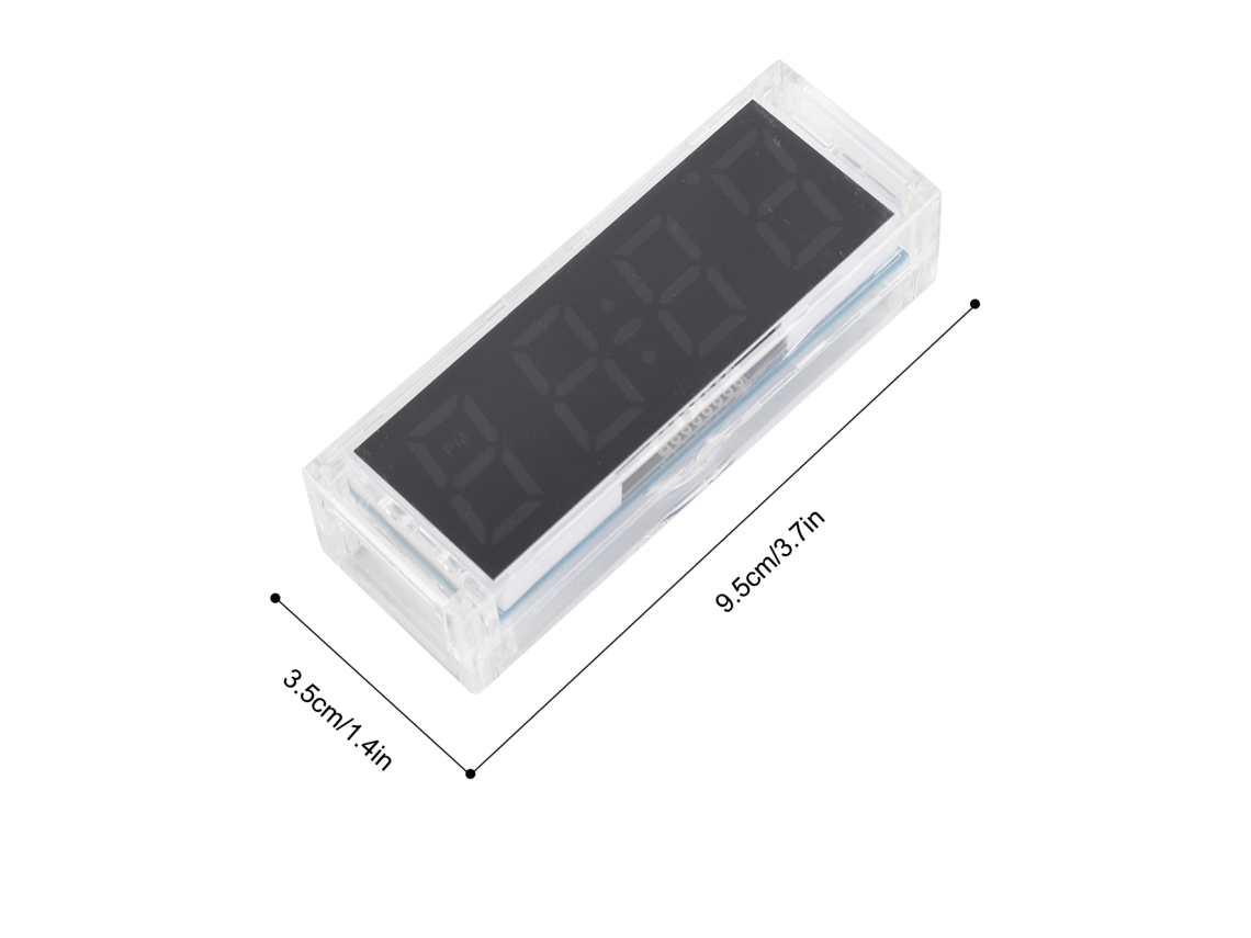 Relógio Led Compacto Laxiscreed Com Controlo De Luz, Data E Hora Para Diy