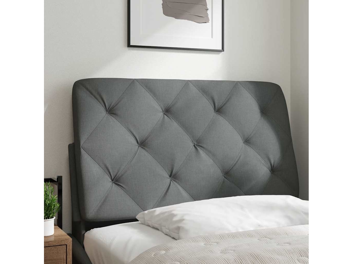 Cojín de cabecero de 90 cm en tejido gris oscuro