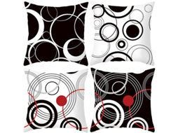 Conjunto Omni com 4 capas de almofada modernas de 45x45cm para sofá, sala de estar, quarto, decorativas e aconchegantes.