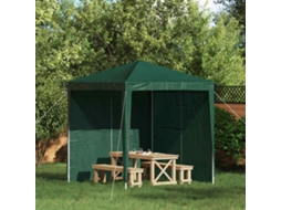 Vidaxl Lateral De Tenda Para Festa 2 Unid. 200 X 195 Cm Verde Pe E Aço
