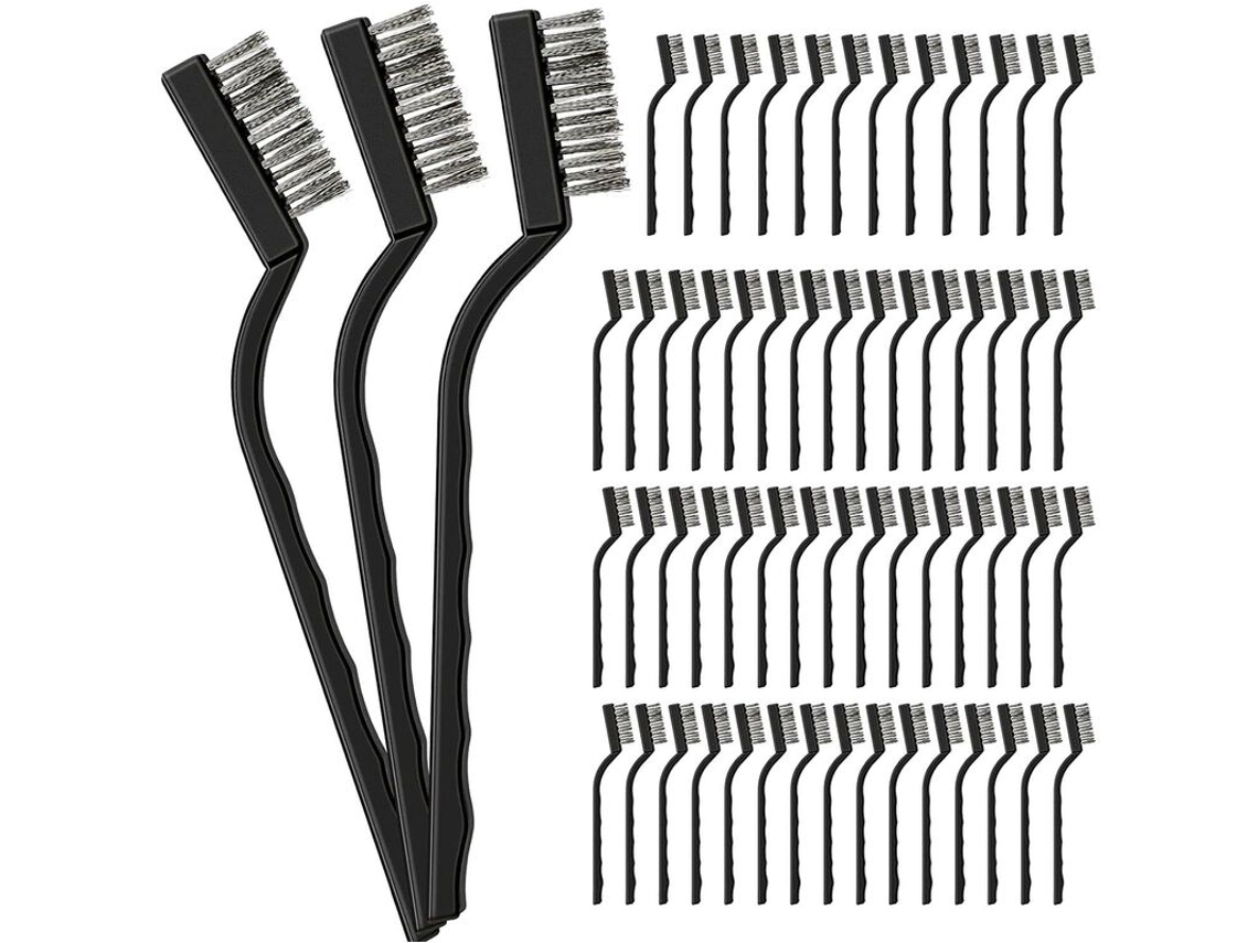 Escova de Limpeza para Grelha, Aço Inoxidável, 17 Cm, Preta AQUAFORGE