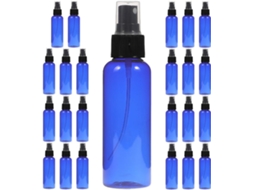 Frascos Spray Pet Azuis Recarregáveis, Embalagem com 24 Unidades, 100ml, Resistente à Água.