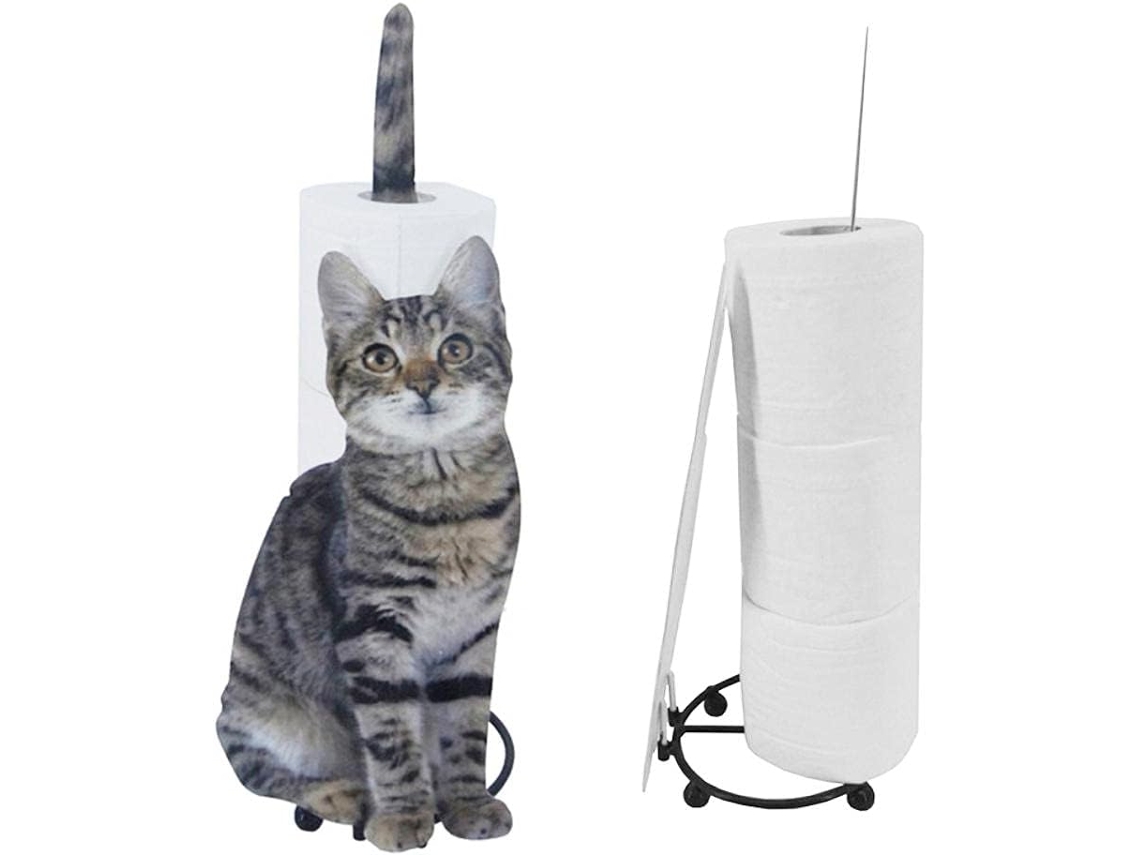 Suporte Para Toalhas Gowenic Em Formato De Gato Bancada Cozinha, Suporte De Metal Para Papel Higiênico Com Sensor Duplo
