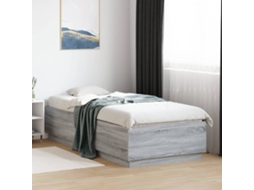 Vidaxl Estrutura Cama 90x200 Cm Derivados de Madeira Cinzento Sonoma