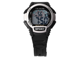 Relógio esportivo digital masculino, à prova d'água, luminoso, preto, para estudantes.