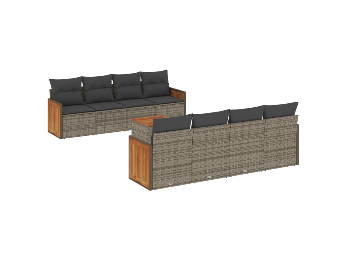 Garden Sofa Set, Garden Sofa Sets Vidaxl Cinzeto Rattan / Vime (n/a)