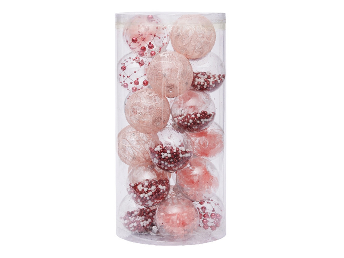 Conjunto de 24 Bolas de Natal de 6cm com Pintura em Pet LAXISCREED