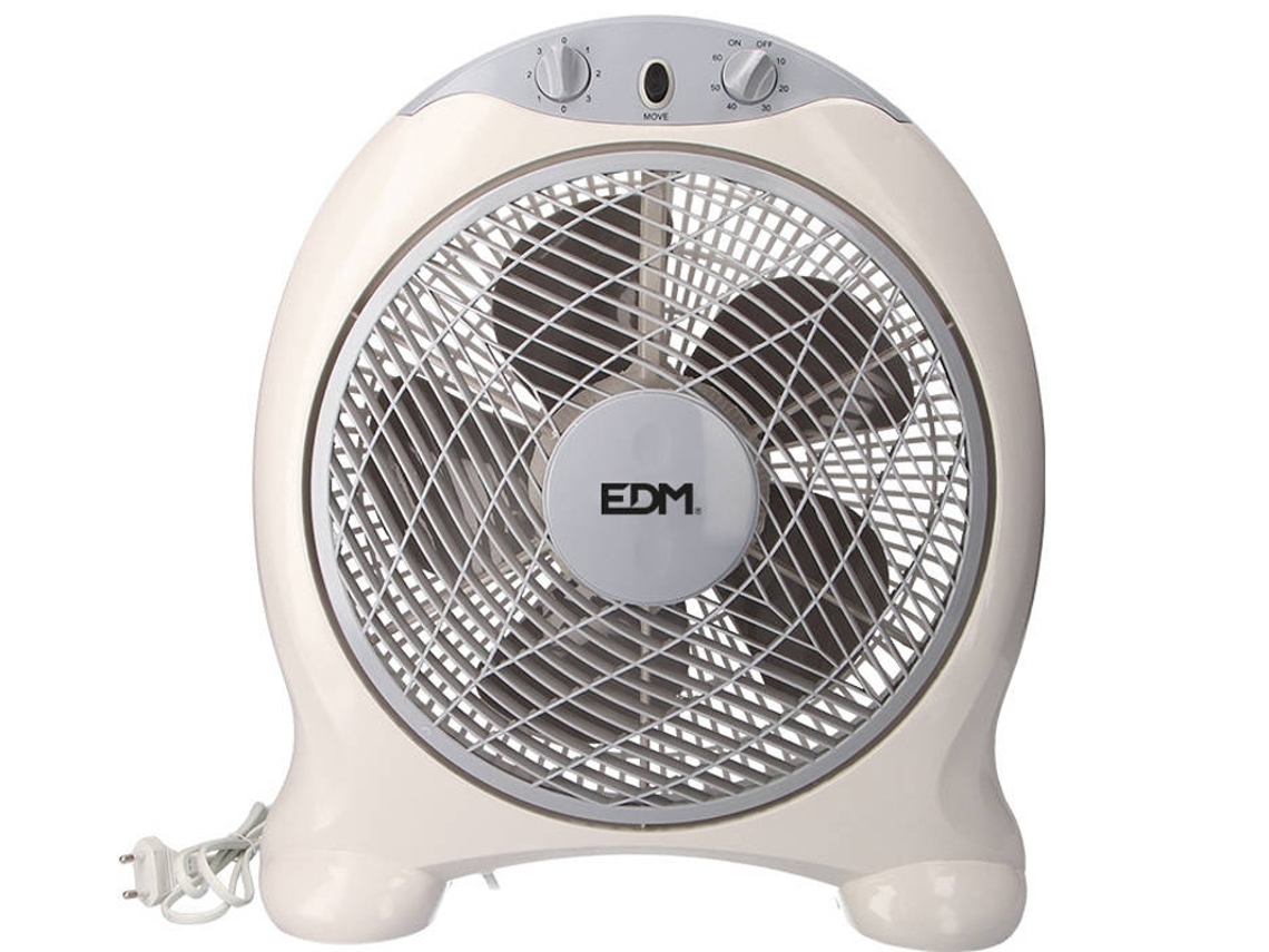 Ventoinha EDM Box Fan Branco/Cinzento 45W  30,5 Cm