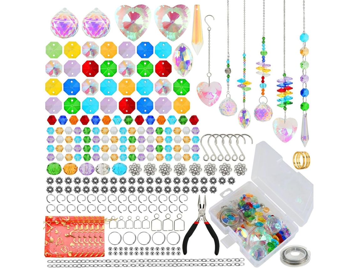 Kit Para Confecção De Apanhadores De Sol Com 460 Cristais Para Festas No Jardim, Enfeites, Joias E Kits