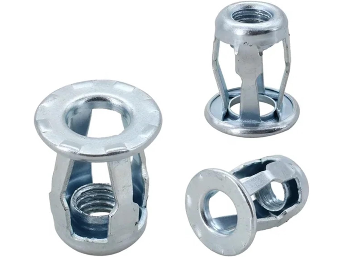 Porca Sextavada Em Aço Carbono, Inoxidável, M4, M5, M6, M8, Rebitada