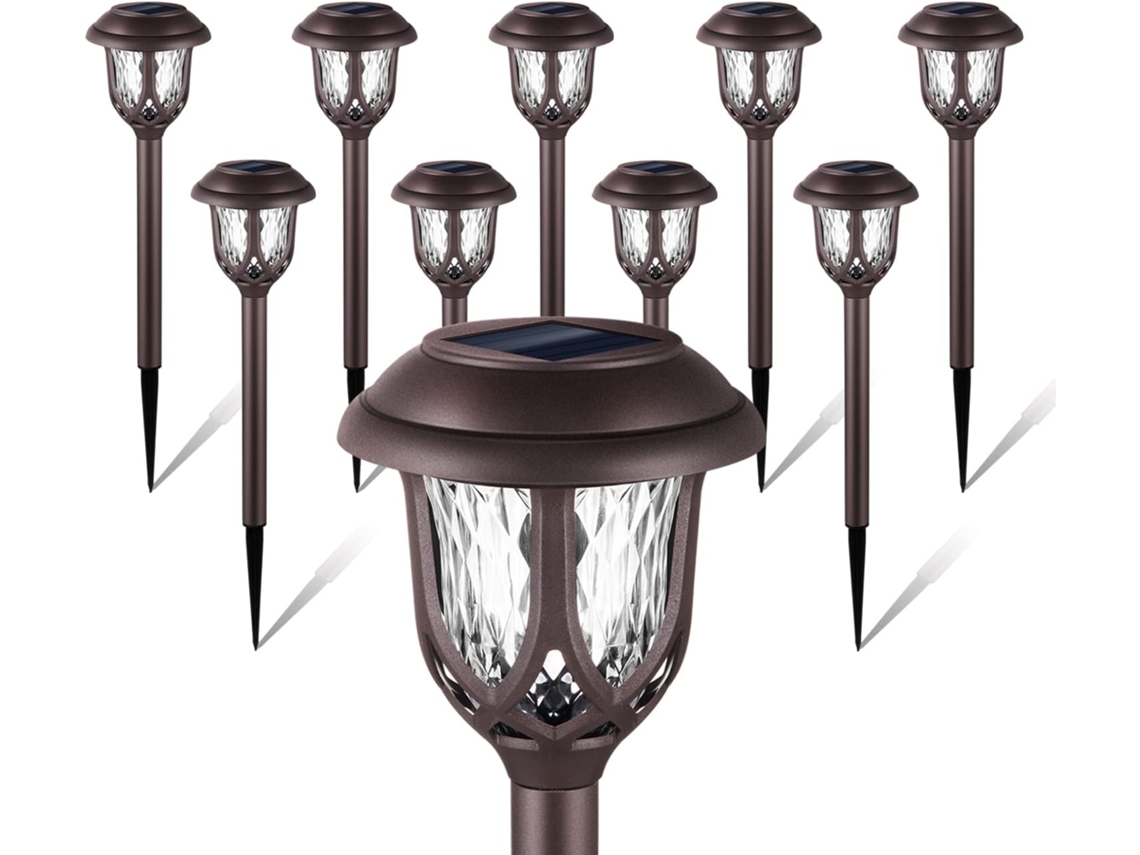 Kit com 10 Luminárias Solares Decorativas AQUAFORGE