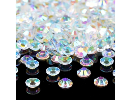 100pcs 4mm Super Brilhante Flatback Nail Strass Vidro Cristal Prego Gems Ab Resina Nail Art Decoração Art Lalic