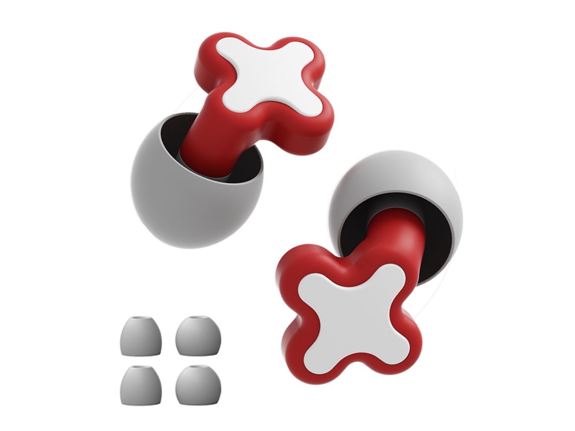 Conchas de Silicone Macias para Dormir Redução de Ruído Vermelho