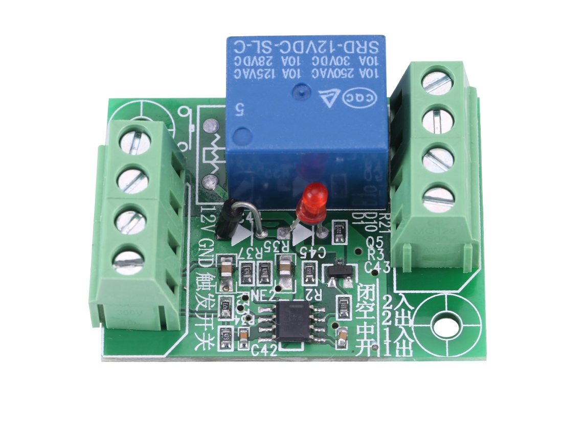 Módulo de Relé de Controle Dc 12v Canal Único com Circuito Biestável e Interruptor de Acionamento 10a S/MARCA
