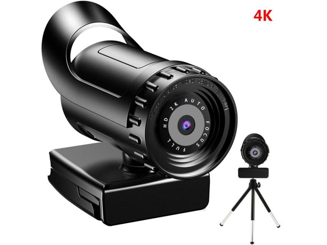 Webcam MDUG 4k com Foco Automático, Interface Usb de Rede Hd, Giratória, com Tripé