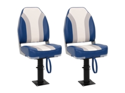 Vidaxl Cadeiras Para Barco Dobráveis 2 Pcs Com Encosto Alto
