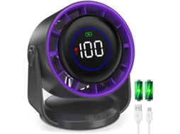 Ventilador Usb Portátil Com Bateria Recarregável, 100 Velocidades, Visor De Led E Inclinação De 105°