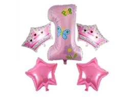 Conjunto De 5 Balões Laxiscreed Com Estrela E Coroa Para Casamento E Proposta Em Rosa