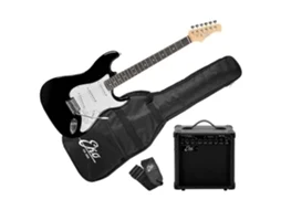 Guitarra Elétrica Eko Pack Eg11 S300 Preto Amplificador 15w Acessórios Inclusos Iniciante Aucune