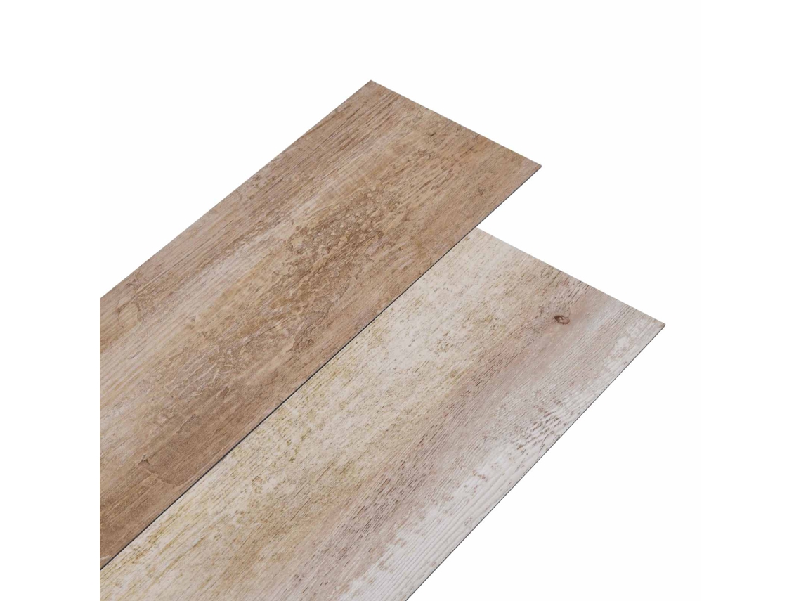 Vidaxl Pranchas De Piso Pvc Autoadesivas Madeira Lavada 30,5 X 61 Cm