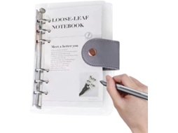 Caderno De Anotações A6 Com Argolas, Bloco Notas Anual, Material Escritório, Agenda | Planejador Transparente