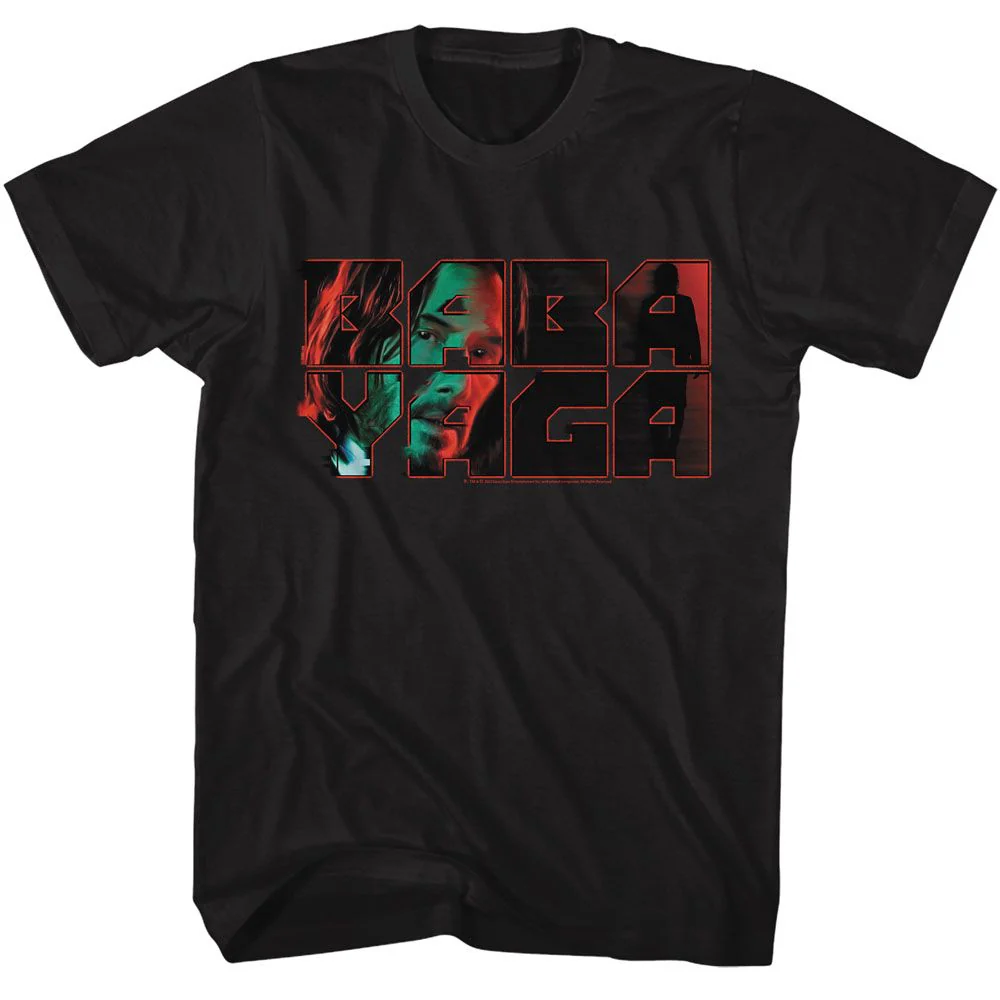 Unisex Adult T-shirt Rockinstone John Wick Baba Yaga Inlay Black Sizel