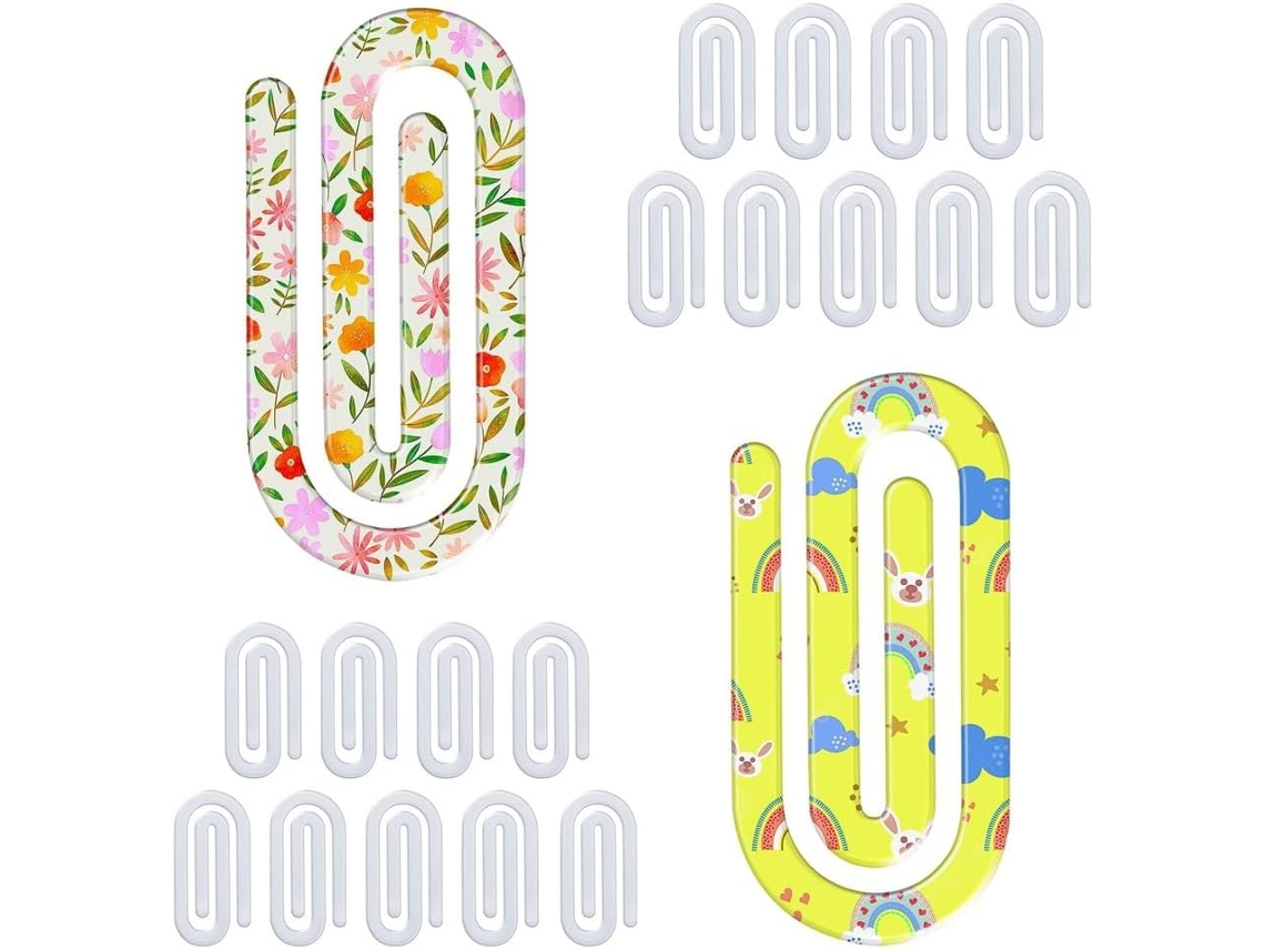 Pacote Com 20-clips De Papel Acrílicos Para Sublimação, 10x 5cm, Clips De Papel Jumbo Para Sublimação Casa E Escola
