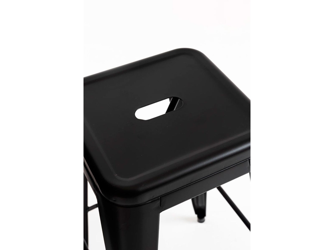 Pack 6 Bancos Torix Altos 76 Cm - Preto Mate