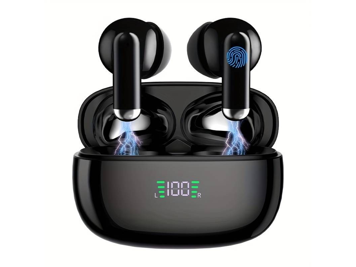 Fones De Ouvido Sem Fio, Fones De Ouvido Com Redução De Ruído Enc V5.3, Microfone Com Redução De Ruído Integrado, Estéreo, Com Visor Digital