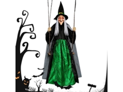 Bruxa Balançando Para Decoração De Halloween, Tamanho Real De 1,8 M, Para Uso Externo.