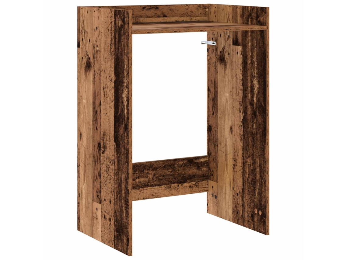 Vidaxl Armário Para Máquina De Lavar Madeira Antiga 67,5 X 48 X 97 Cm