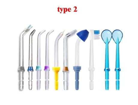 10 peças Waterpulse Waterpik Nicefeel Flycat Jet Tips Bicos de reposição Dental Water Flosser Oral Irrigator Acessórios de higiene Zmliyecqns