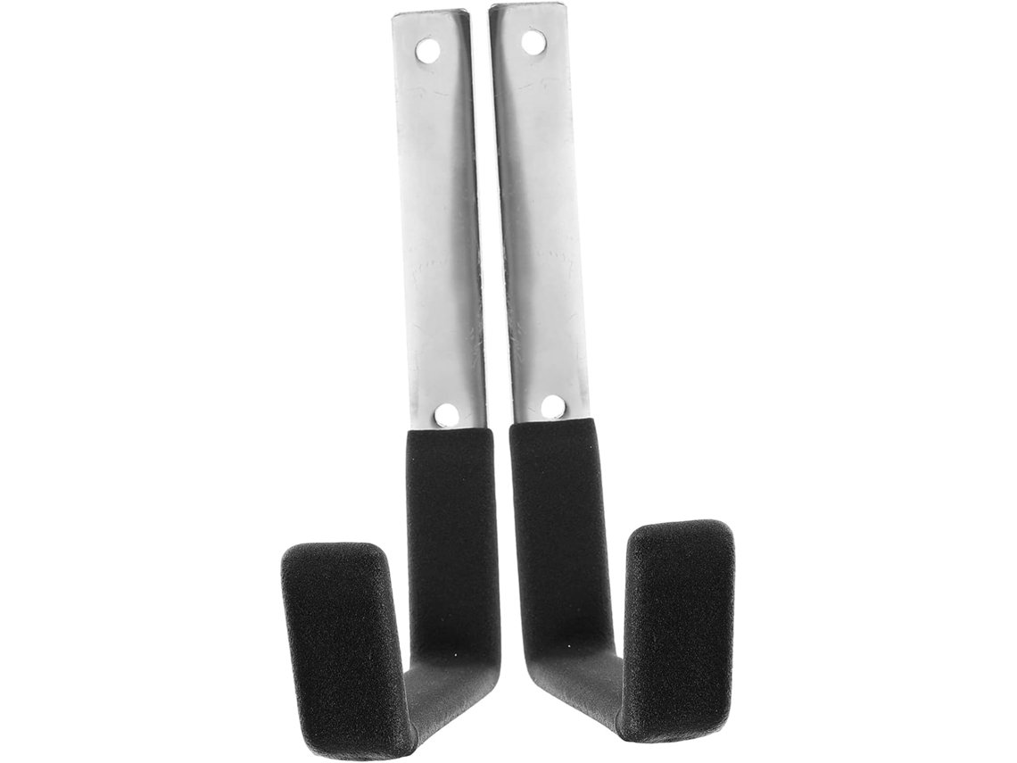 2 Ganchos De Parede Em Forma L, Ferro E Pvc, Para Ferramentas Objetos