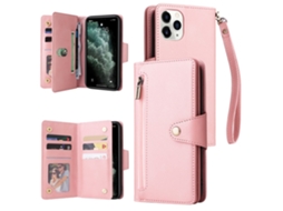 Capa Para Iphone 11 Pro Pele Sintética Rosa