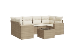 Garden Sofa Set, Garden Sofa Sets Vidaxl Bege Rattan / Vime (n/a)