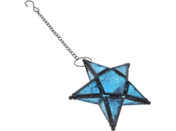 Lanterna Decorativa Em Formato De Estrela Para Pendurar, Vidro Inquebrável, Compatível Com Suporte Para Velas De Interior.