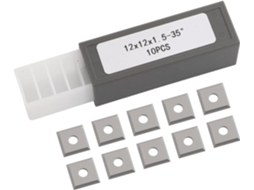 Pastilhas De Metal Duro Para Torno Madeira, 10 Lâminas Quadradas