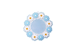 Base isolante de silicone Baok para copos Blue Daisy, à prova d'água e resistente à gordura, com fundo antiaquecimento para cozinha.