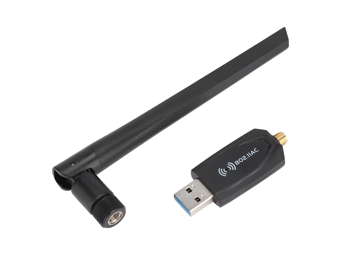 Placa De Rede Sem Fio Usb 3.0 De 1200m De Banda Dupla Adaptador Receptor Wifi Sem Driver